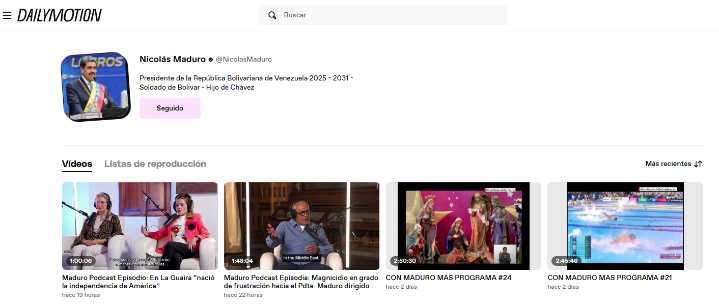 ¡Paso a paso! Así puedes seguir al presidente Maduro en Dailymotion