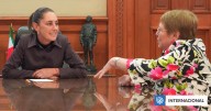 Presidenta de México, Claudia Sheinbaum, recibe en el Palacio Nacional a Michelle Bachelet