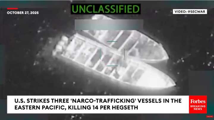 Al menos catorce muertos en otro ataque de EEUU contra cuatro presuntas narcolanchas