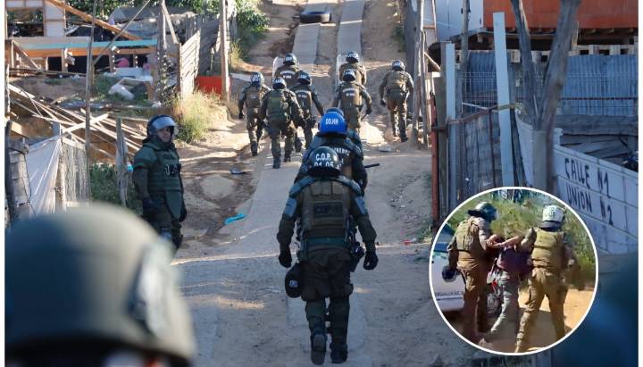 Barricadas, detenidos e insólito robo en pleno procedimiento: así fue el desalojo del campamento Unión Sin Fronteras de Placilla