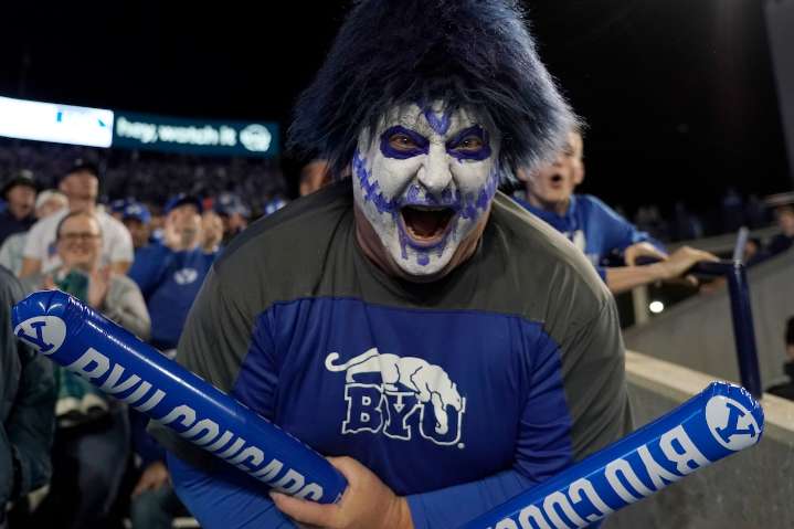Where to watch BYU Cougars vs Utah Utes college football streaming live on demand for free without cable today; TV channel, spread, odds, kickoff time
