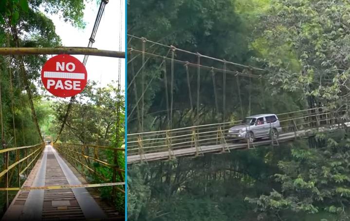 Cierran paso de vehículos en el puente Don Nicolás por riesgo estructural