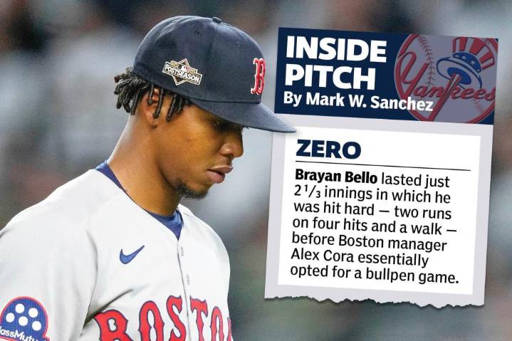 Heroes, zeros of Yankees-Red Sox Game 2: Brayan Bello gets quick hook