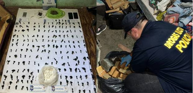 Importante cantidad de drogas, armas de fuego y 6 detenidos. integrantes de una banda que operaba en la zona