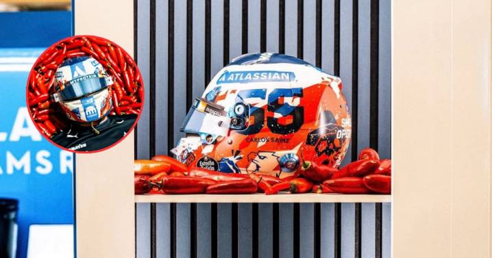 El precioso casco que usará Carlos Sainz en el Gran Premio de México, con el elemento más representativo del país (FOTOS)