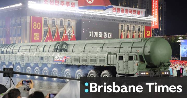 North Korea flaunts new missiles ​as top Chinese and Russian officials look on