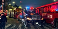 Unidad de la SSC choca contra Metrobús en Venustiano Carranza, no se reportan lesionados