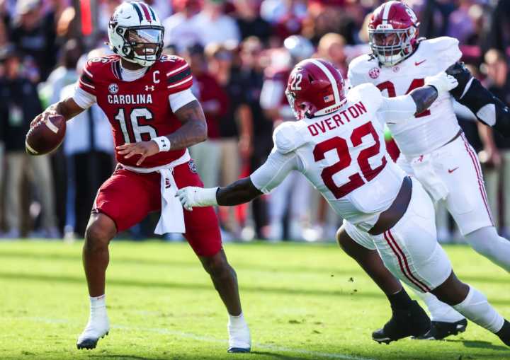 Germie Bernard’s 2 late TDs help ‘unbreakable’ No. 4 Alabama rally past South Carolina 29