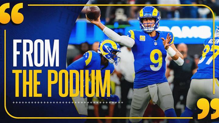 From the Podium: Sean McVay and Matthew Stafford discuss mistakes that led to loss to 49ers on Thursday Night Football