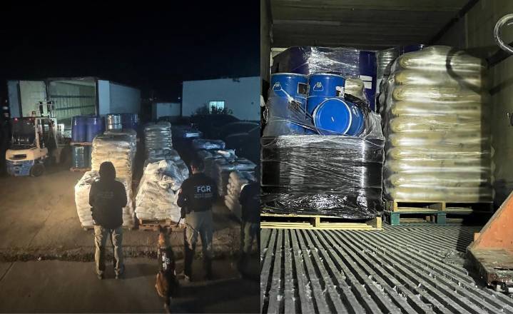 Aseguran 13 toneladas de precursores químicos en carretera de Durango