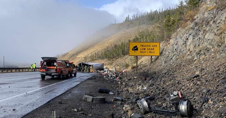 Deadly semi crash in Colorado mountains closes WB I