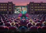 Ánimas y sombras evocan mega cine en el Zócalo