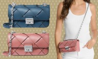 Michael Kors’ Tribeca woven leather crossbody is on sale for 69% off