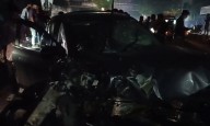 Speeding Car Rams Electric Pole on JNTU Flyover, Six Injured in Crash