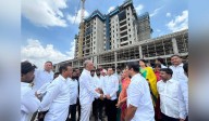 BRS leaders inspect delayed TIMS hospital, slam Congress for stagnation in health sector
