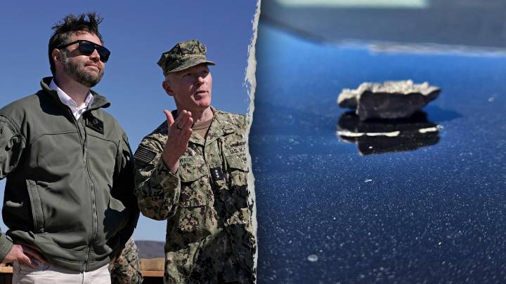 Shrapnel hits CHP patrol car during Camp Pendleton artillery mishap