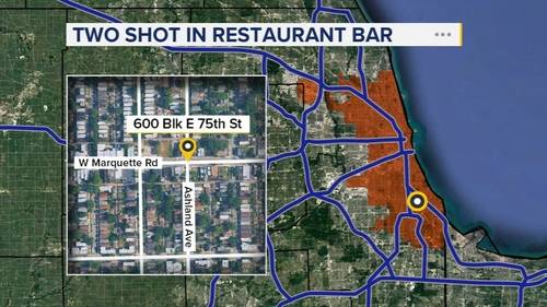 Park Manor, Chicago shooting today: 2 shot at restaurant and bar in 600-block of East 75th Street, police department says