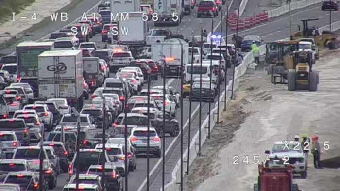 Crash blocks westbound I-4 at ChampionsGate