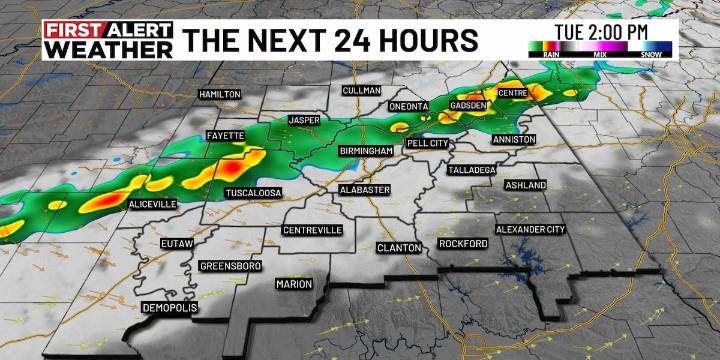 First Alert Weather: Midday showers possible Tuesday