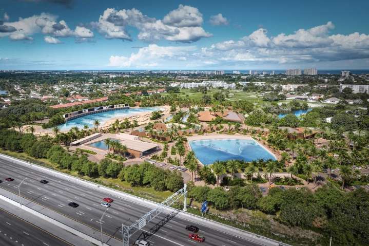 Endless wave pool for surfers right off I