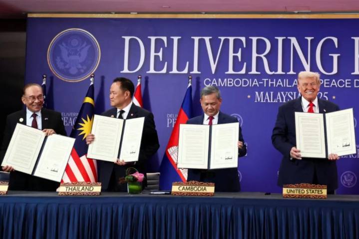 Trump signs peace and trade deals ending conflict between Cambodia and Thailand