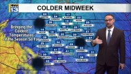 Colder temperatures move in through midweek