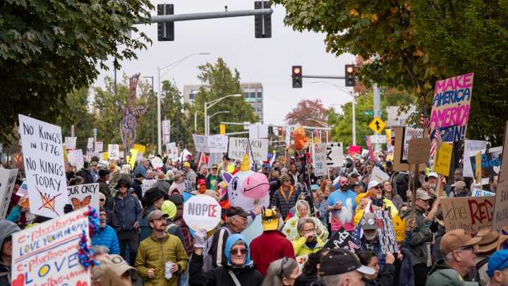See thousands attend 'No Kings' protest in Eugene