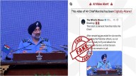'Pakistani Propaganda': PIB Fact Check Debunks AI-Generated Video Falsely Attributing Statement To IAF Chief On Ladakh Protest