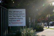 Sign outside Vancouver mansion during B.C. election period said NDP is ‘Communist’