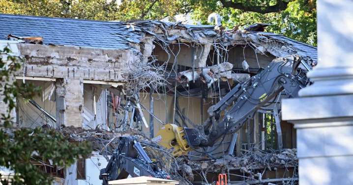 White House begins demolition of part of East Wing for Trump's ballroom