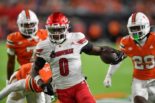 Louisville intercepts 4 of Beck's passes, tops No. 2 Miami 24-21 to end Hurricanes' home streak
