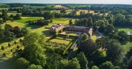Pumpkin safari with tractor ride and farm animals at historic estate