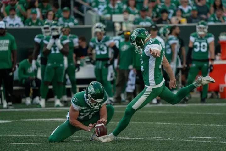 ‘A pretty big game’: Riders’ kicker Brett Lauther back for Argos showdown
