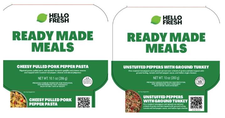 USDA warns that Hello Fresh meals may contain listeria