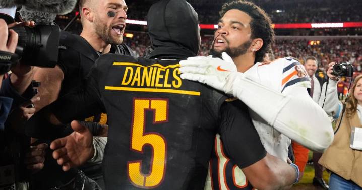 Jayden Daniels and Caleb Williams match up again 1 year after Hail Mary decided Bears