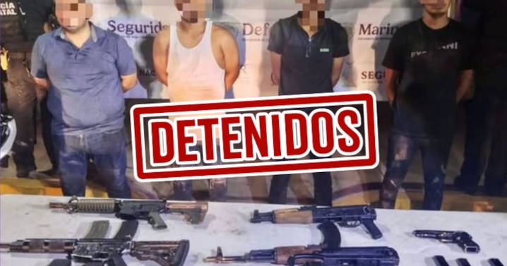 Persecución en Navolato termina con cuatro hombres armados detenidos y arsenal asegurado