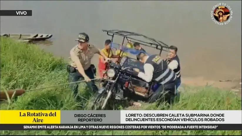 Loreto: Descubren caleta submarina donde delincuentes escondían vehículos robados