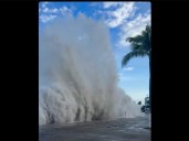 ¡Impresionantes! Así lucen las olas en el malecón de Puerto Vallarta