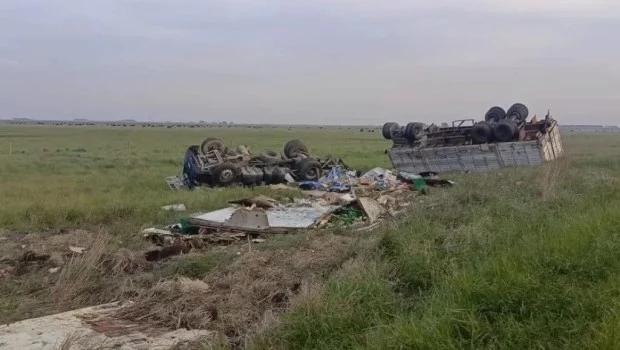 Choque y vuelco fatal en Coronel Pringles: un camionero murió tras impactar contra una camioneta