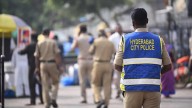 Elaborate security for durga idol immersion in Hyderabad