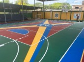 Brigada Súper Bigote del MPPE rehabilita cancha del Colegio Sagrada Familia (+fotos)