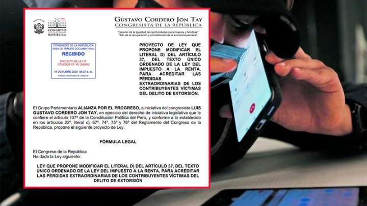 Rechazan proyecto del exfujimorista Cordero Jon Tay que pretende “legalizar extorsión”