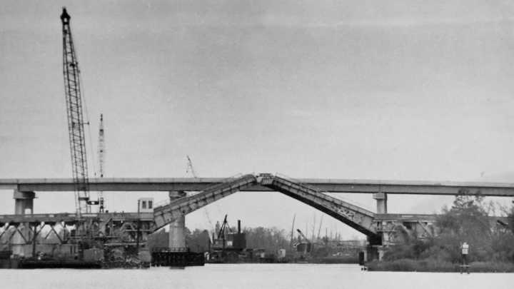 See S. Thomas Rhodes Bridge in Wilmington through the…