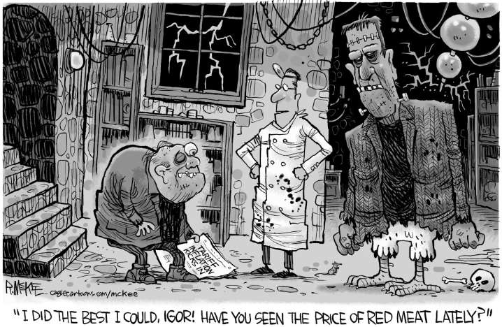 Cartoonist’s take: ‘Tariff inflation Frankenstein’