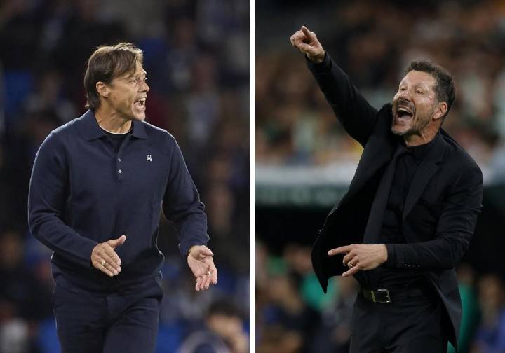 El apasionado reencuentro entre Simeone y Almeyda