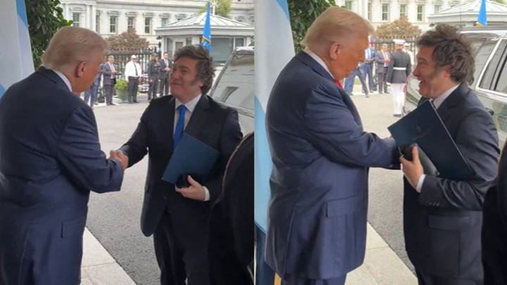 El halago que no se vio: qué le dijo Milei a Trump tras arribar a la Casa Blanca
