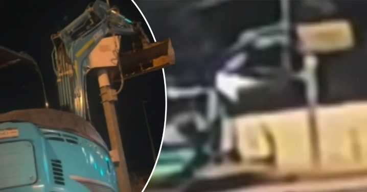 CCTV captures bizarre move to block speed camera