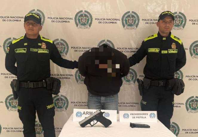 Capturado presunto delincuente con arma de fuego en Pasto