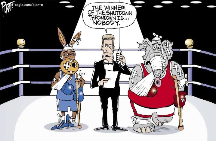 Editorial cartoon for Saturday, Oct. 11, 2025