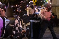 Las Vegas police shot protester who criticized them with pepper balls, suit says